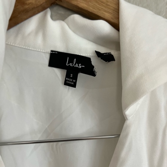 Endless Charm White Collared Long Sleeve Mini Dress - Picture 4 of 6